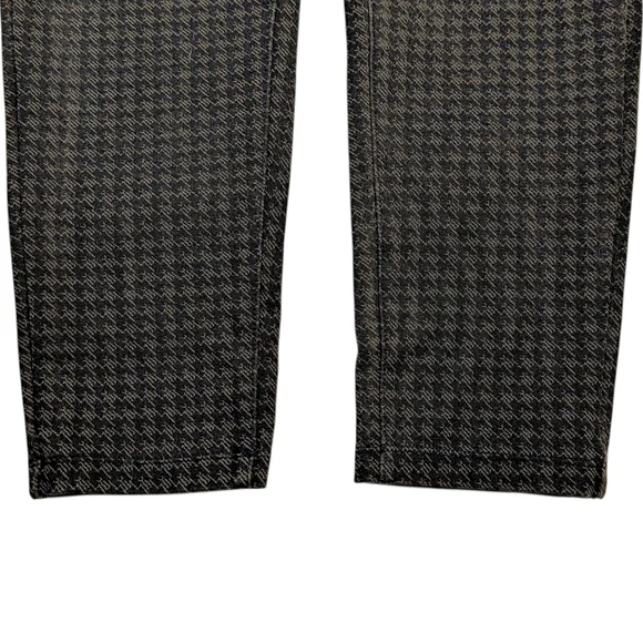 Liverpool Houndstooth Pants Size 6 28 Skinny Stretch Ankle Olive Brown Pull On - Picture 6 of 10